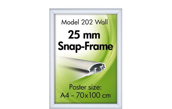 9413144  326134 Plakatramme Snap 25 mm,alu 70 x 100 cm 